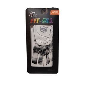 Wilson Staff Fit All Green Black And Grey Camo Junior Golf Glove New